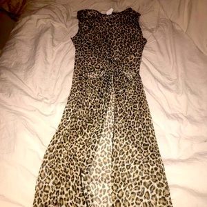 Cheetah bathing suit cover up XL can fit L
